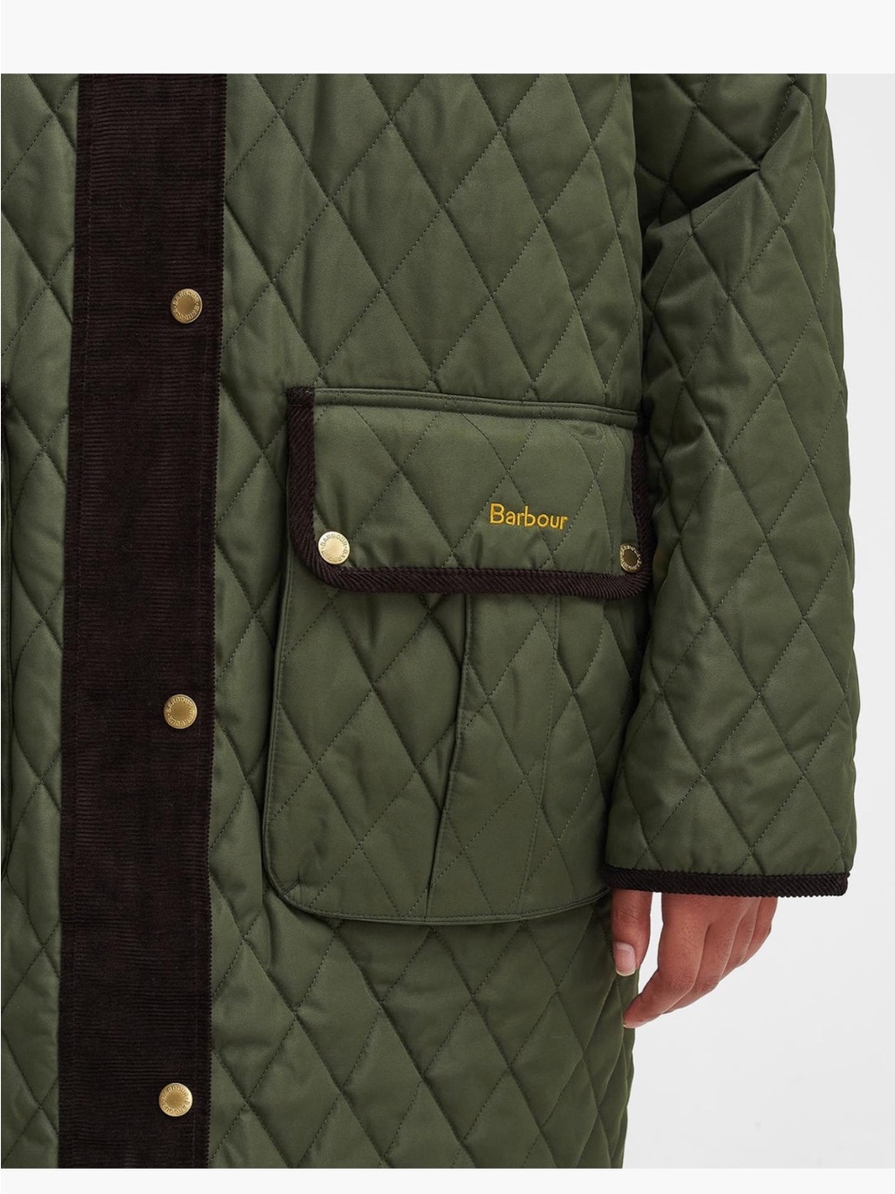 Barbour Tulip Corduroy Trim Quilted Coat 3X - Picture 12 of 12